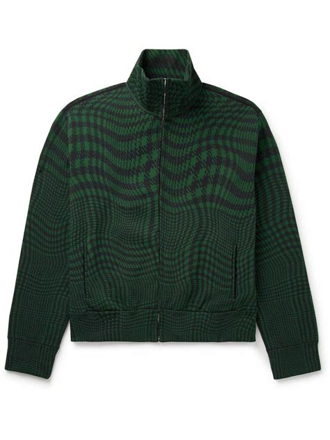 burberry houndstooth mixed print epaulet jacket|BURBERRY Houndstooth Ponte Track Jacket for Men .